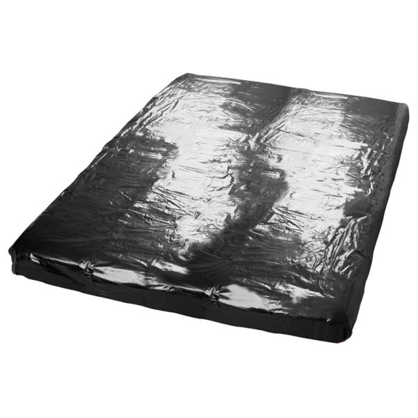 Hoeslaken zwart lak 220 x 220 cm - Afbeelding 4