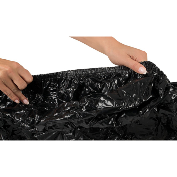 Hoeslaken zwart lak 220 x 220 cm - Afbeelding 3