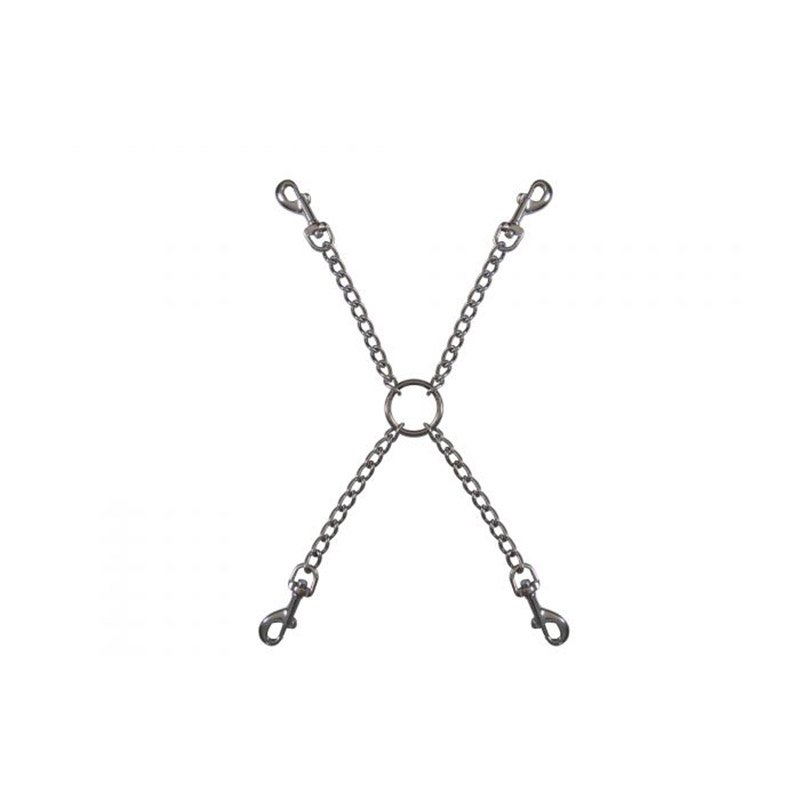Bondage Chain Cross met karabijnhaken - Desireshop.nl - Alkmaar
