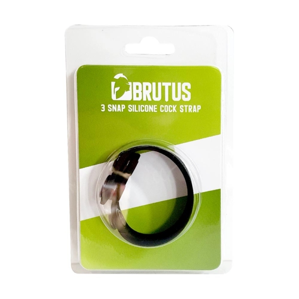 BRUTUS - 3 Snap Silicone Cock Strap - Afbeelding 3