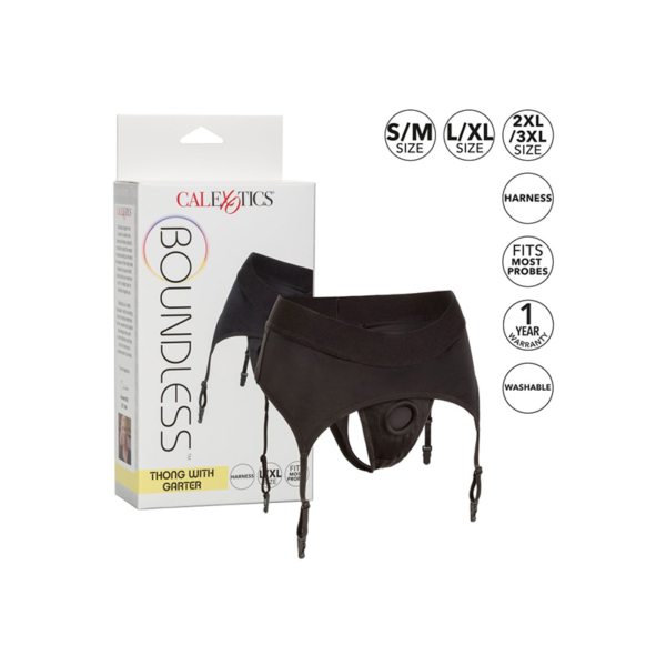 CalExotics – Boundless Strap-on slip met Jarretels - Afbeelding 3