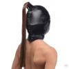 XR Brands – Bondage masker met bruine paardenstaart - Afbeelding 2