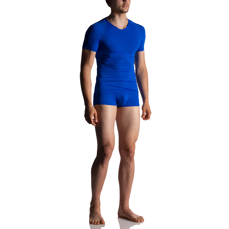 Manstore - M800 V-Neck Tee reg Blauw - Desireshop.nl