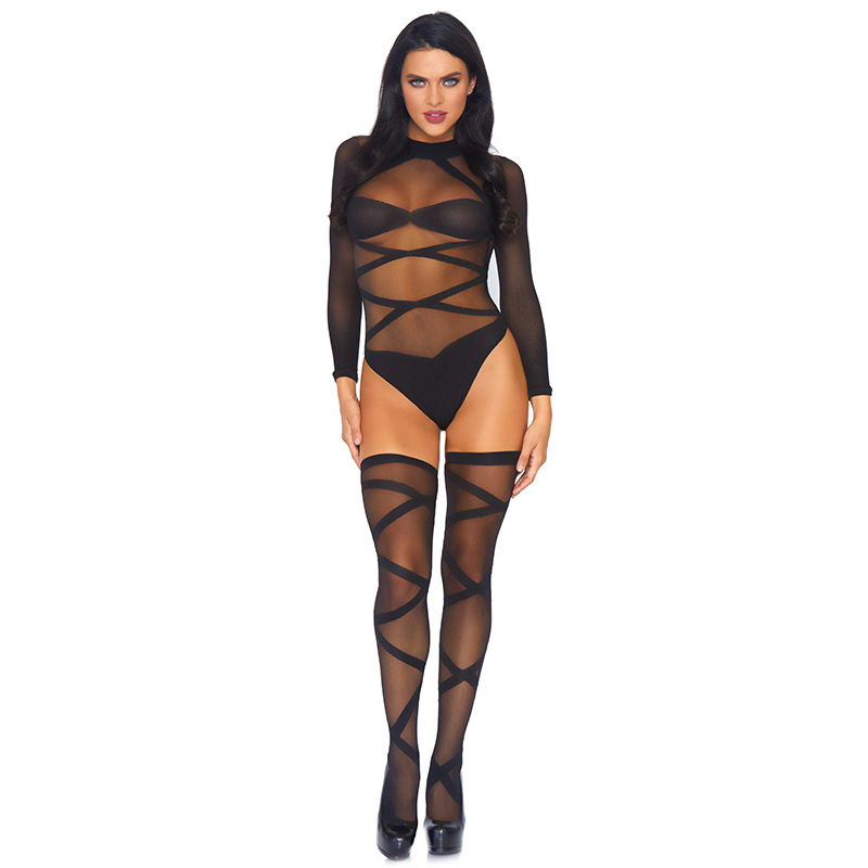 Leg Avenue - Bodysuit And Thigh Highs - Desireshop.nl