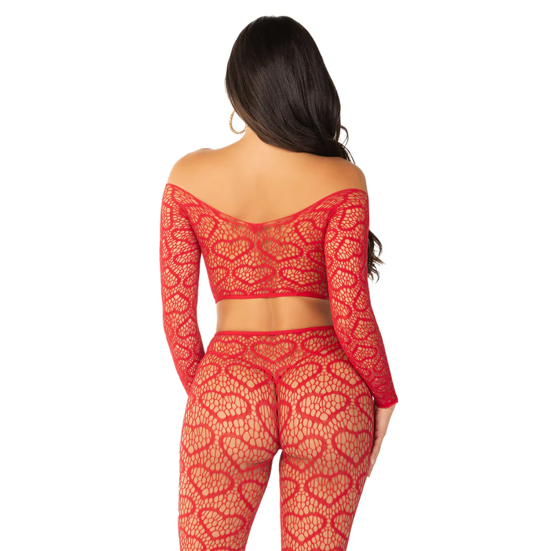 Leg Avenue – Off The Shoulder Top and Footless Tights - Desireshop.nl