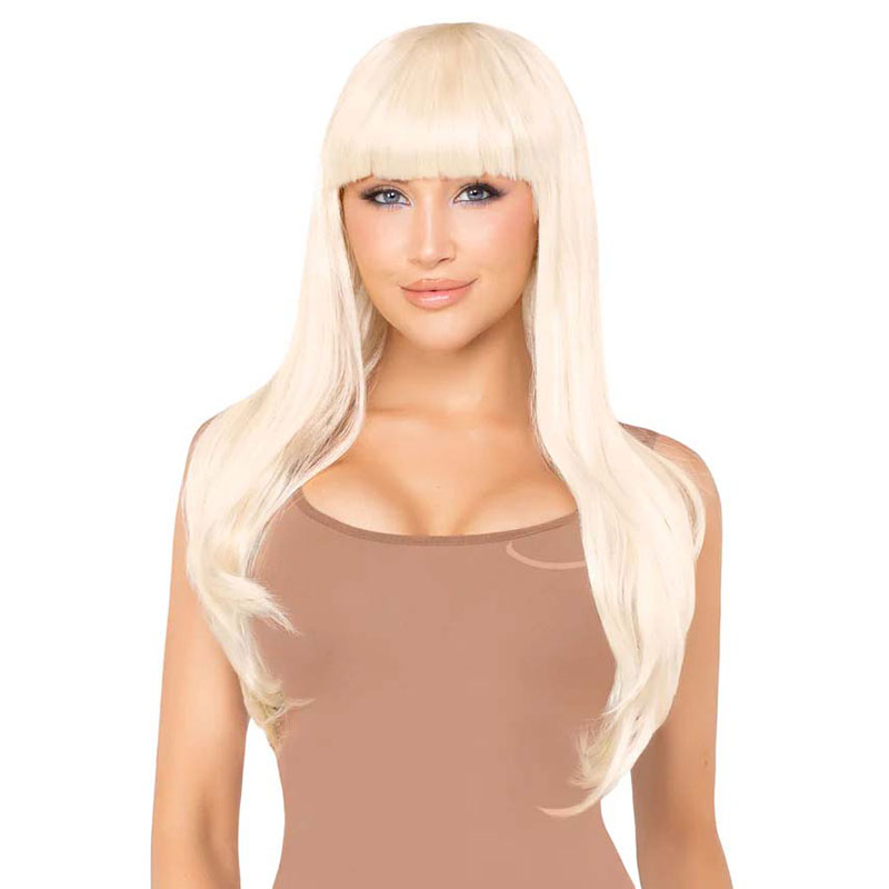 Leg Avenue - Bangin' Lange Blonde Pruik met Pony - Desireshop.nl